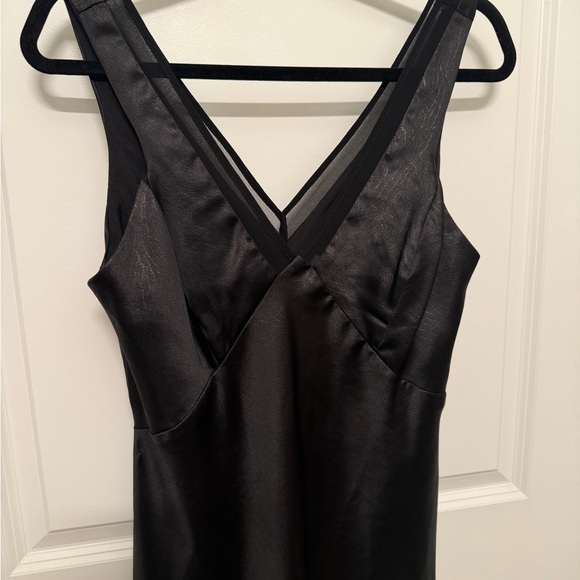 DKNY black satin midi slip dress sleeveless size 8 NEW - Picture 11 of 11